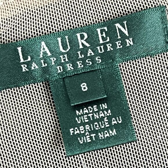 Lauren Ralph Lauren Blue Sequin Cocktail Dress Sheath Long Sleeve Ruched Skirt L - Picture 14 of 16